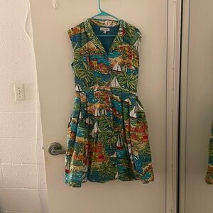 Emily and fin dress, sailboats size m